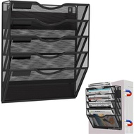 5-Layer Magnetic File Rack, No Drilling Installation File Cabinet Storage Device, Magnetic File Orga