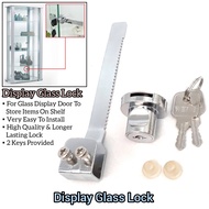 Glass Lock Showcase Display Case Cabinet Sliding Glass Push Door Locks
