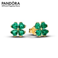 Pandora Green Lucky Clover Stud Earrings