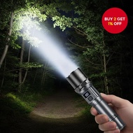 8,800m USB Rechargeable Searchlight - 1,000,000LM Waterproof Flashlight, Super Bright for Camping & 