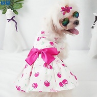 『27Pets』New Pet Dresses Cherry Pineapple Orange Designs Dog Shirts for Cats Supplies