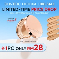 【BUY1 FREE1】SKINTIFIC Cover All Perfect Air Cushion Foundation Glow Poreless Flawless with SPF 35 PA