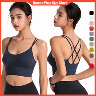 S-XXXL Plus Size Women Sports Bra Exercise Fitness Vest Thin Strap Wireless Running Shockproof Yoga 