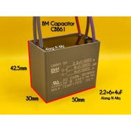 High Quality Original BM 2.2+6+4 uF 5 Wire Ceiling Fan Capacitor / Capasitor / Kapasitor Kipas Silin