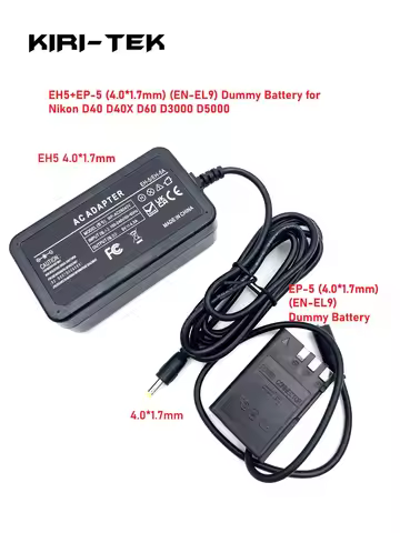 EH-5 EH-5A+EP-5 (4.0mm*1.7mm) DC Coupler EN-EL9 Dummy Battery Camera AC Adapter For Nikon D40 D40X D