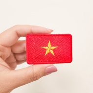 VIETNAM FLAG EMBROIDERY PATCH VIETNAM FLAG EMBROIDERED BADGE/ IRON PATCH COUNTRY FLAG/