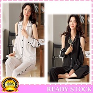 β€οΈXL-XXLβ€οΈ New Design Elegant & Bergaya Air-cond 2PCS SET Satin Shoulder Hole Long Sleeve & Pant Paj