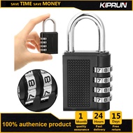 [Ready stock] KIPRUN Combination Lock - 80*43*14mm Heavy Duty 4 Dial Digit Combination Lock Weatherproof Security Padlock Outdoor Gym Safely Code Lock Black