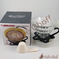 TIAMO POUROVER V60 DRIPPER V60 V02 GLASS DRIPPER COFFEE SPOON 1-4 PEOPLE