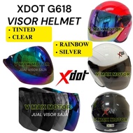 Xdot G618 Helmet Visor Motorcycle / Visor Xdot Madani Malaysia Helmet / Xdot 618 Cermin Topi Tinted/