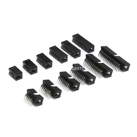 10PCS DC3 JTAG ISP Socket 2.54mm IDC Box Header Connector 6P/8P/10P/14P/16P/20P/30P/34P/40P Double R