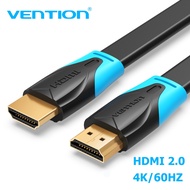 Vention HDMI Cable 4K 60Hz HDMI 2.0 Flat High Speed 18Gbps Video Cable Adapter Golden-Plated HDCP 2.2 ARC Ethernet Laptop to TV LCD Monitor Projectorhdmi cable laptop to tv