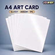 1pc A4 Art Card 260gsm / Glossy Card / Kertas Kad