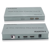 HDMI Fiber Optic USB KVM Extender over Sing LC Fiber Optical Cable 20Km HDMI KVM Fiber Extender Transmit Support Mouse Keyboard