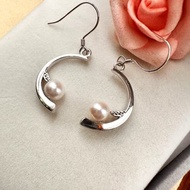 奔月-海水極光天女珍珠純銀耳飾