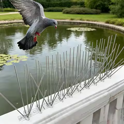 Stainless Steel Balcony Bird Pigeon Spikes Outdoors Pigeon Squirrel Cat Repeller Fence Yard Roof Ant