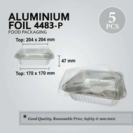 Aluminium Foil Tray with Lid 【4483-P】5 sets