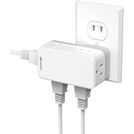 Penyambung Kuasa 2 Pin ke 3 Pin, Penyesuai Soket 2 Pin WRXDMC dengan 360 °   Palam Berputar, Penyamb