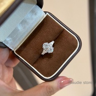 4.5ct Oval Cut Real Moissanite Diamond Ring Super Luxury White D Diamond Women Ring Engagement Weddi