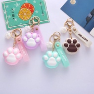 Keychain Cat Footprint Keychain Key Ring Rantai Kunci Key chain 钥匙扣 锁匙圈 KC1017