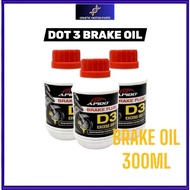 BRAKE OIL MINYAK BRAKE DOT3 MOTOCYCLE BRAKE FLUID DOT3 300ML.