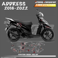 MOTORCYCLE STRIPING STICKERS SUZUKI ADDRESS 2016-2022 MOTORCYCLE STICKER LIST RACING DESIGN HOLOGRAM