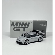 MINI GT 390 PORSCHE 911 (992) GT3 GT SILVER METALLIC UNSEALED SMOOTH
