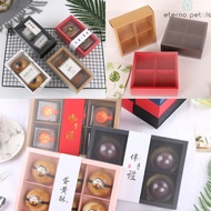 2/ 4 /6hole Cavity Transparent Lid cover Moon Cake packaging dessert Empty Box / handle box bag