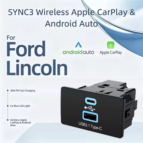 Sync3 Upgrade USB+Type-C Dual Multimedia Interface Module V3.4 Only For Ford EDGE F-150 F-250 F-350