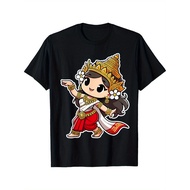 Men's Retro Cambodian Khmer Apsara & Boba Tea Graphic T-Shirt - 100% Cotton Regular Fit Short Sleeve