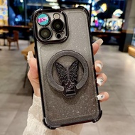 JRYU OPPO KUPU DATIMU BLACK Stand Holder Softcase Oppo A6C RENO16 RENO16F A3X A3 PRO A5 PRO A60 A5S 