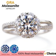 Love Knot Ring Women 1CT 2CT Moissanite Ring Luxury Engagement Wedding Promise Jewelry Gift