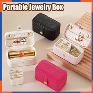 Mini Jewel Organizer Box Earrings Storage Case Portable PU Storage Box Travel Jewellery Box