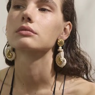 Marutu premium earring acrylic stainless steel gold plated gold earring