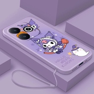 infinix Smart 8 Pro smart8 X6525 X6525D X6525B Liquid Silicon Case Cute Kuromi Casing Candy Color Co