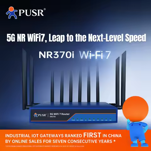 PUSR BE6500 Dual-Band Gigabit 5G NR WiFi7 Router Fixed Wireless Access FWA Qualcomm X62 4 PoE 2.5G L