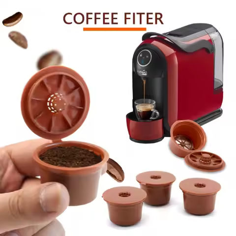 3PCS Reusable Coffee Filter Capsules for Caffitaly S21 S22 Refillable Food Grade Plastic Coffee Pods