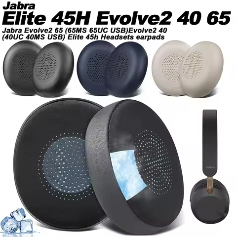 Earpads Compatible Jabra Evolve2 65 (65MS 65UC USB) Evolve2 40 (40UC 40MS USB) Elite 45H Memory foam