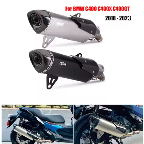 Motorcycle Exhaust For BMW C400X 2018 - 2023 BMW C400GT Escape Middle Link Pipe 51mm muffler with DB