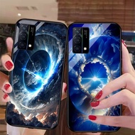 Oppo k9 glass phone case printed with galaxy universe sky