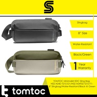 TOMTOC Minimalist EDC Sling Bag H02 A04D T21S1D1/H02 A04T02 T21S1T1- 8" Slingbag/Water-Resistant/Bla