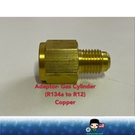 Adaptor For Gas Tank (R134a to R12). 134a refrigerant air cond gas adapter BAC