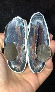 巴西/雷公蛋/紫水晶/紅水晶/聚寶盆/瑪瑙晶洞附透架座