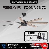 REGAIR INOVO Toona 72 inches 7 Plywood Blades DC Remote Ceiling Fan