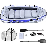 PROMOTION 68325 INTEX EXCURSION 5 Inflatable 5 - 6 Person Swimming Fishing Boat Canoeing Paddles Pum