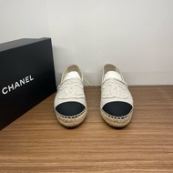 香奈兒CHANEL草編漁夫鞋，37碼，附件，無盒