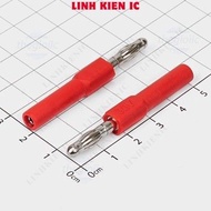 [2 Pieces]- Banana Male to Male Adapter 2mm Linhkien IC Red