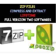 7ZIP and Peazip File Compression/Unzip Zip/Winzip/Rar Compatible suite Software (2 softwares) window