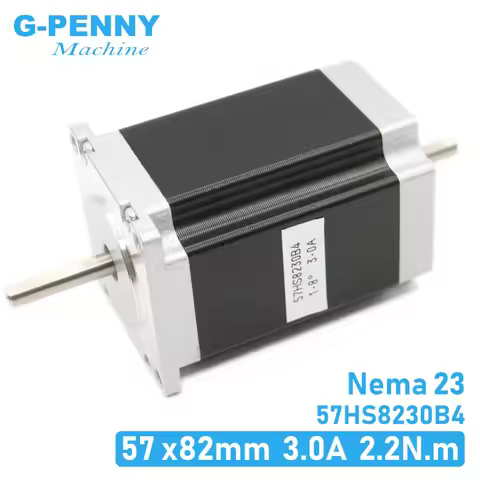 NEMA 23 Stepper motor 57x82mm double shaft 3A 2.2N.m 315Oz-in Both ends of the shaft Nema23 6.35mm F