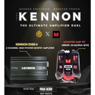KENNON 4 CHANNEL HIGH POWER MOSFET AMPLIFIER EX60.4 + MONSTER M600K-10.4